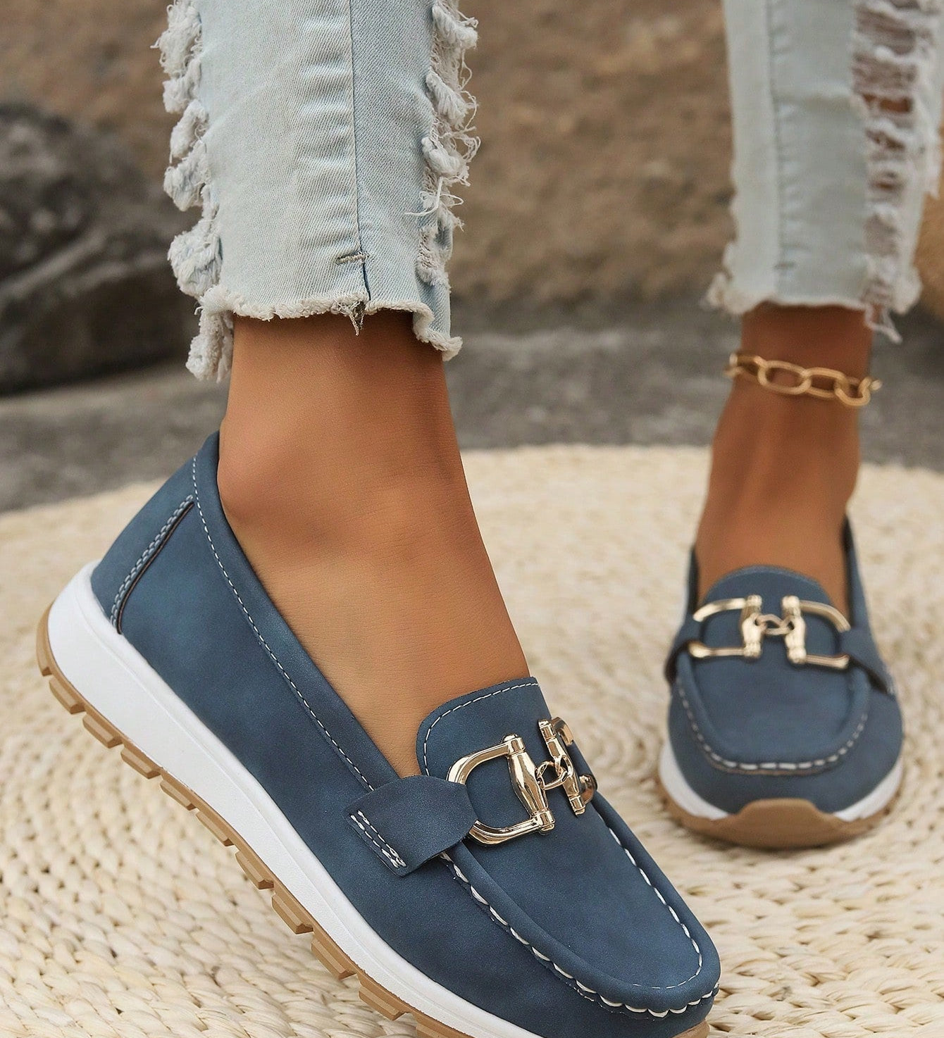 Ellie - Flat Buckle Loafers